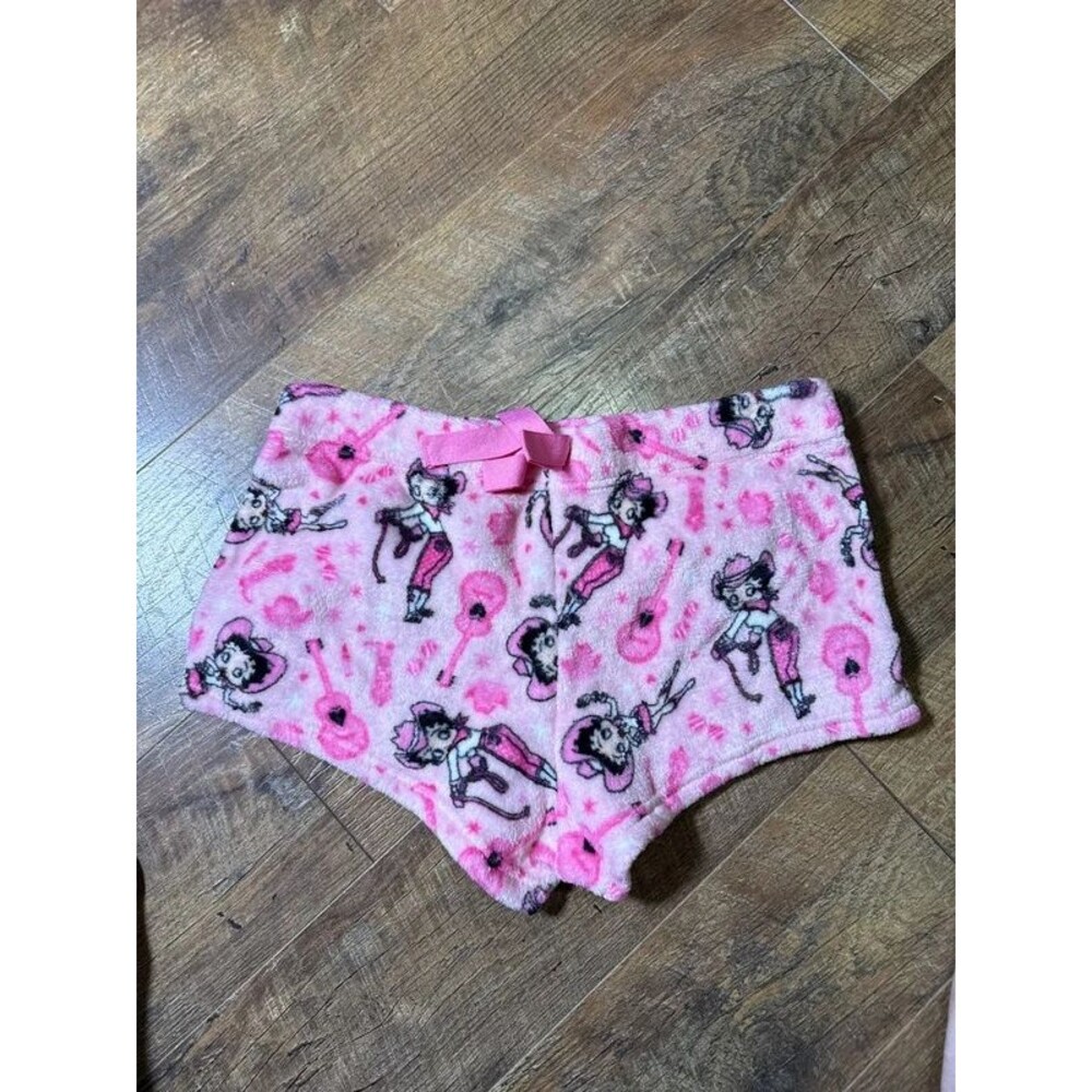 Plain Soft Betty Boop Sleep Shorts Large
